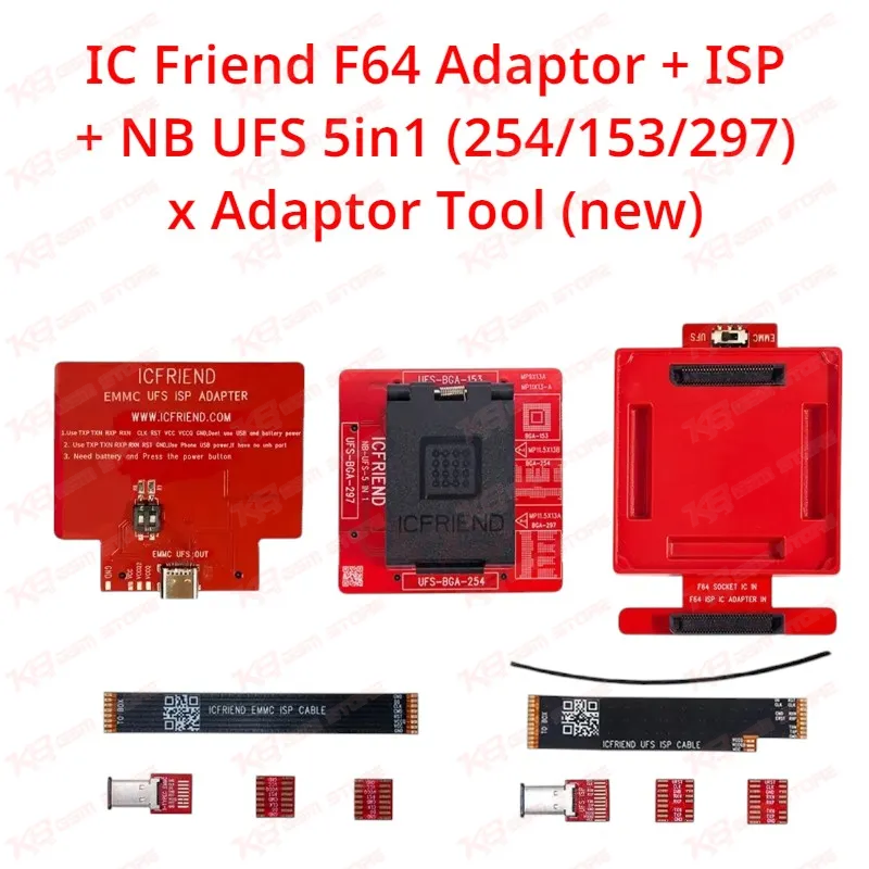 IC Friend F64 Adaptor + ISP + NB UFS 5in1 (254/153/297) x Adaptor Tool (new)