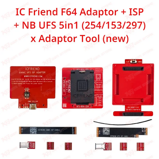 IC Friend F64 Adaptor + ISP + NB UFS 5in1 (254/153/297) x Adaptor Tool (new)