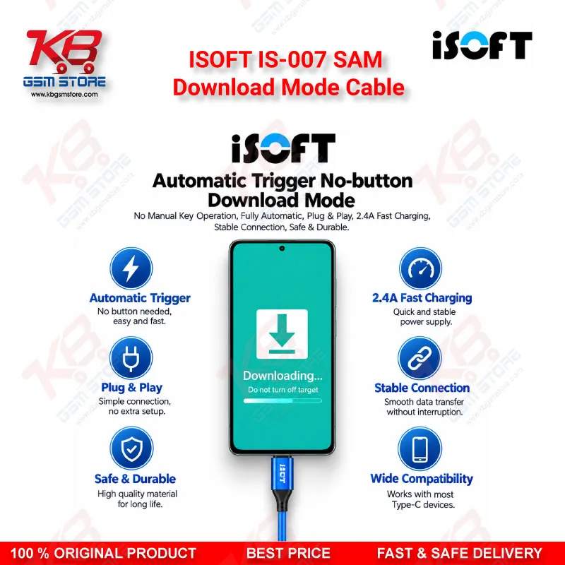 ISOFT IS-007 SAM Download Mode Cable – Samsung Engineering Repair Tool