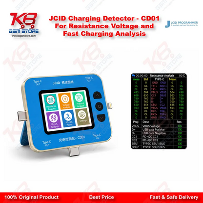 JCID Charging Detector – CD01 For Resistance Voltage and Fast Charging Analysis