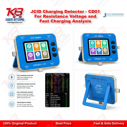 JCID Charging Detector – CD01 For Resistance Voltage and Fast Charging Analysis