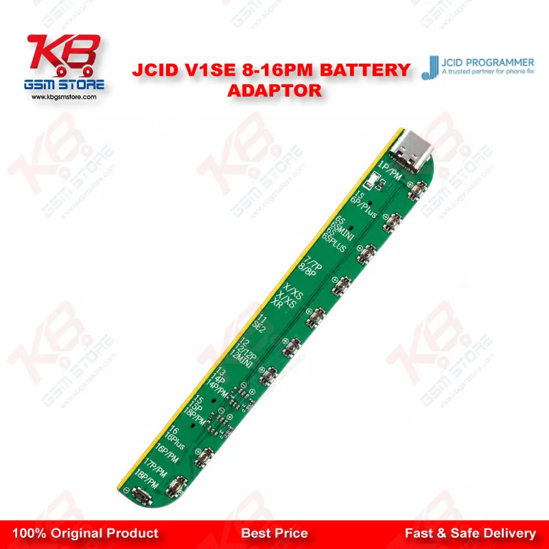 JCID V1SE 8-16PM Battery Adaptor for iPhone 8 to 16 Series Battery Activation