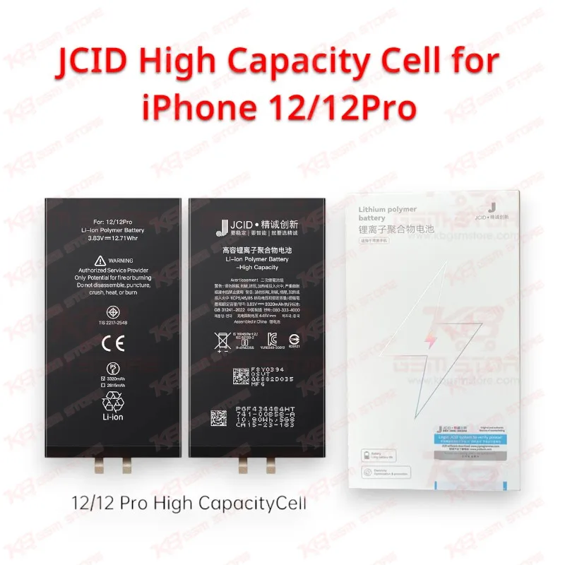 JCID High Capacity Cell for iPhone 12/12Pro