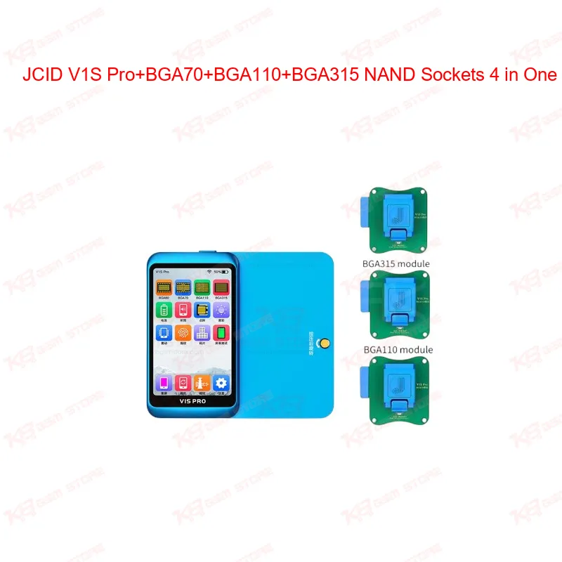 JCID V1S Pro+BGA70+BGA110+BGA315 NAND Sockets 4 in One
