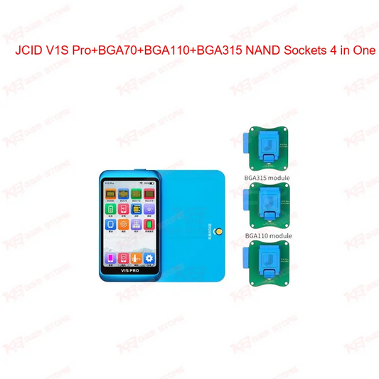 JCID V1S Pro+BGA70+BGA110+BGA315 NAND Sockets 4 in One