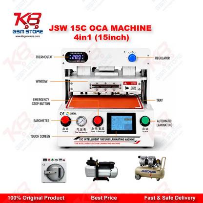 JSW-15C 15 Inch OCA Lamination Machine for Mobile Phone and Tablet Screens 4 in 1