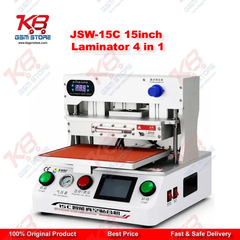 JSW-15C 15 Inch OCA Lamination Machine for Mobile Phone and Tablet Screens 4 in 1