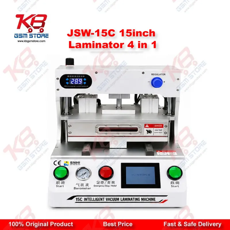 JSW-15C 15 Inch OCA Lamination Machine for Mobile Phone and Tablet Screens 4 in 1