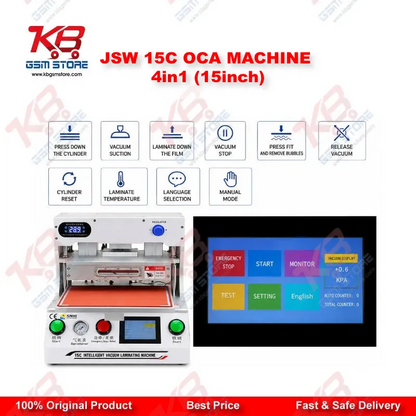 JSW-15C 15 Inch OCA Lamination Machine for Mobile Phone and Tablet Screens 4 in 1