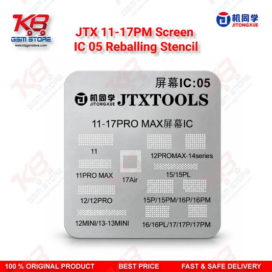 JTX 11-17PM Screen IC 05 Reballing Stencil for iPhone