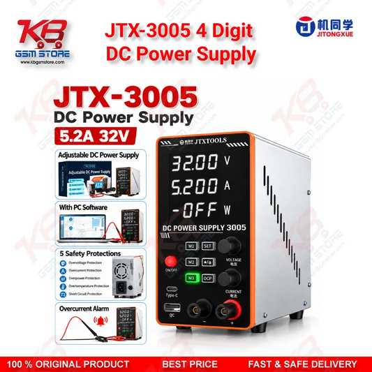 JTX-3005 4 Digit DC Power Supply for Mobile Repair Bench