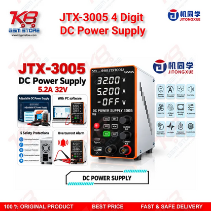 JTX-3005 4 Digit DC Power Supply for Mobile Repair Bench
