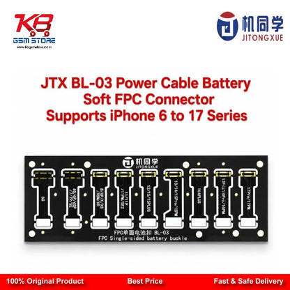 JTX BL-03 Battery FPC Connector Power Cable iPhone 6 to iPhone 17 Series — KB GSM Store Pakistan