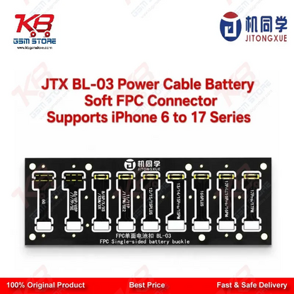 JTX BL-03 Battery FPC Connector Power Cable iPhone 6 to iPhone 17 Series — KB GSM Store Pakistan