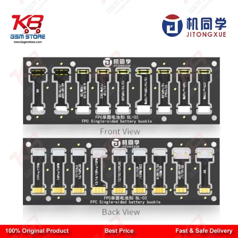 JTX BL-03 Battery FPC Connector Power Cable iPhone 6 to iPhone 17 Series — KB GSM Store Pakistan