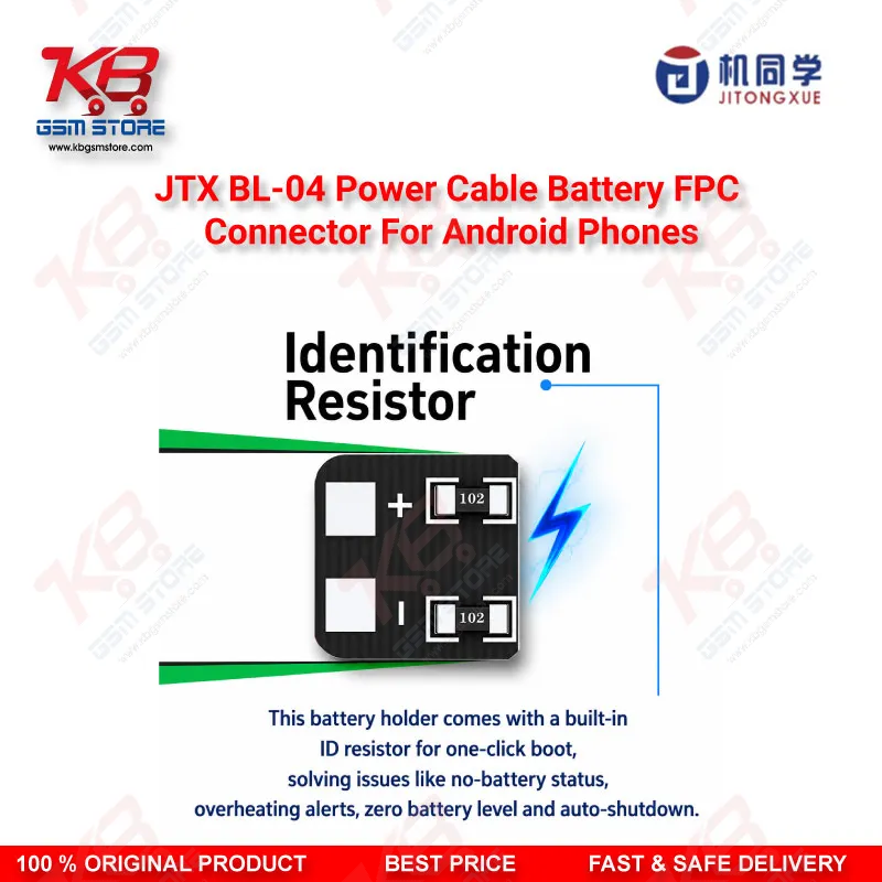 JTX BL-04 Android Boot Cable Battery Connector With ID Resistor