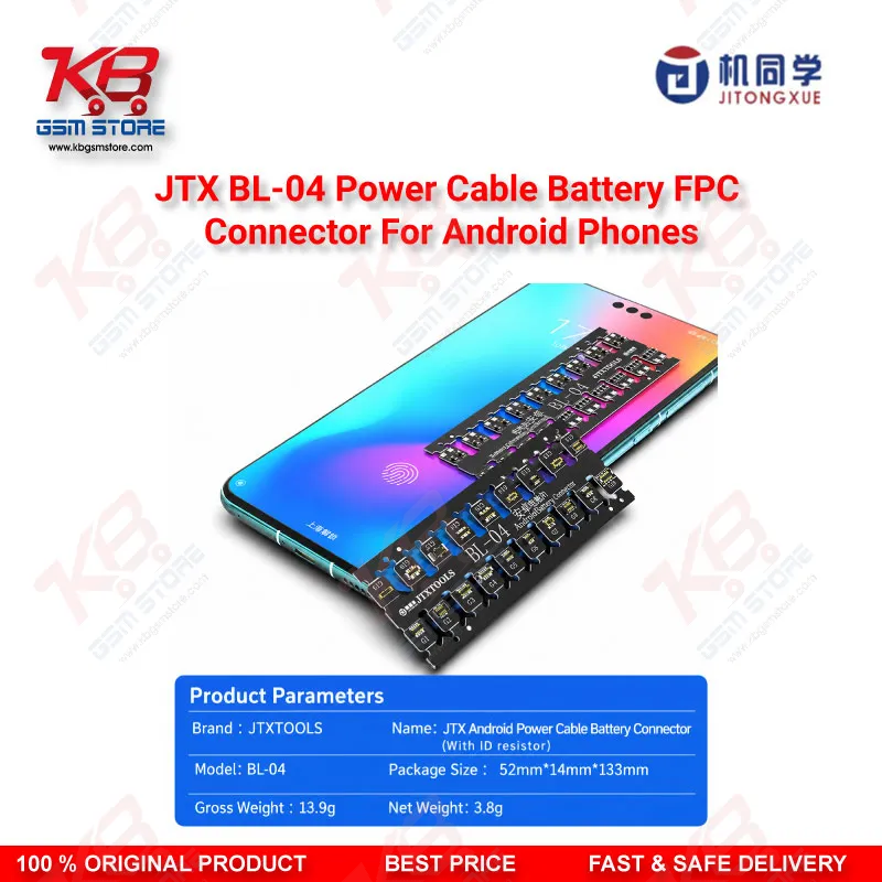 JTX BL-04 Android Boot Cable Battery Connector With ID Resistor