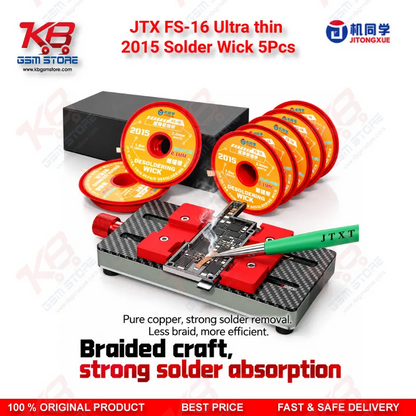 JTX FS-16 Ultra Thin Solder Wick 2.0mm 1.5M 5Pcs
