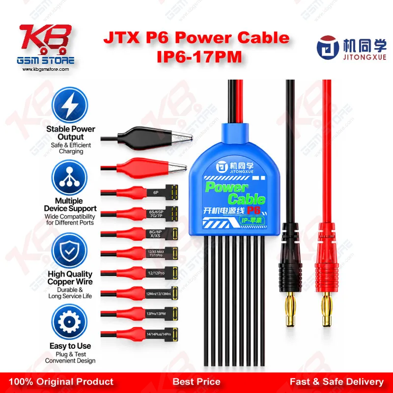 JTX P6 Power Cable IP6-17PM iPhone Boot Cable Pakistan