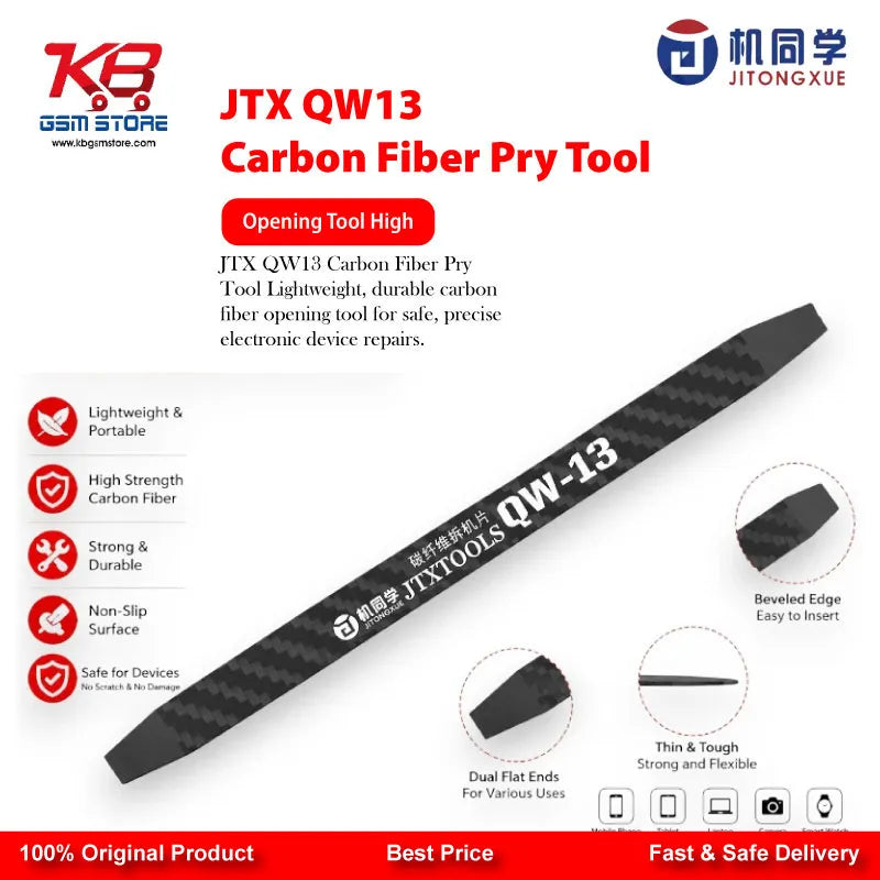 JTX QW13 Carbon Fiber Pry Opening Tool for Mobile Phone Screen & Battery Disassembly
