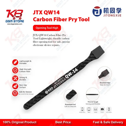 JTX QW14 Carbon Fiber Pry Opening Tool for Mobile Screen & Battery Disassembly