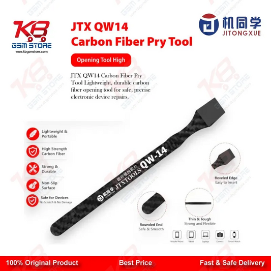 JTX QW14 Carbon Fiber Pry Opening Tool for Mobile Screen & Battery Disassembly