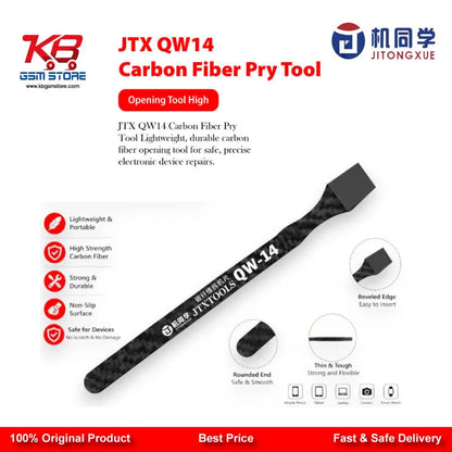 JTX QW14 Carbon Fiber Pry Opening Tool for Mobile Screen & Battery Disassembly