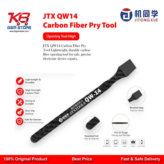 JTX QW14 Carbon Fiber Pry Opening Tool for Mobile Screen & Battery Disassembly