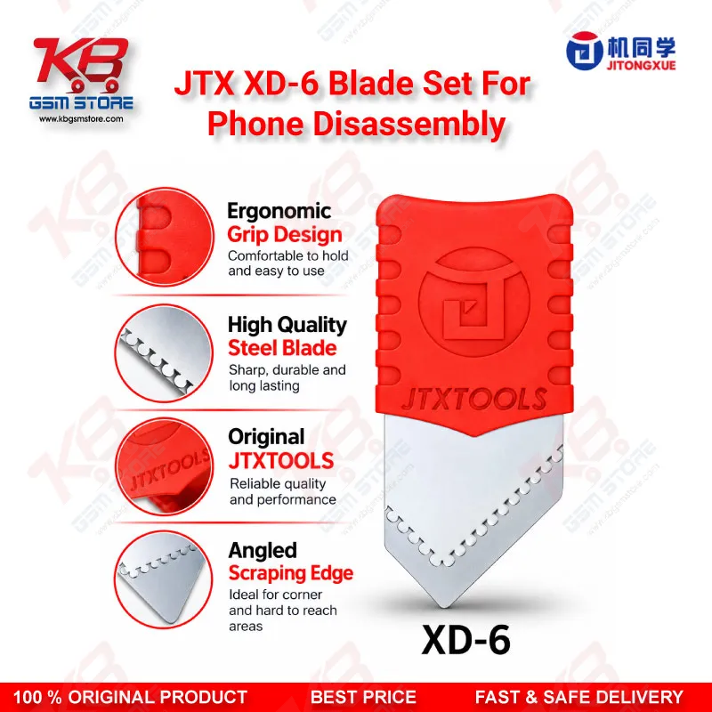JTX XD-6 Blade Set For Phone Disassembly Square Tip