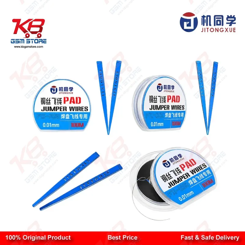 JTX FX-251 Ultra-Fine 0.01mm Jumper Wire – Pad Repair Wire for Mobile Motherboard IC Soldering