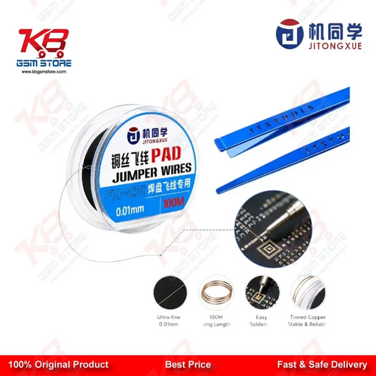 JTX FX-251 Ultra-Fine 0.01mm Jumper Wire – Pad Repair Wire for Mobile Motherboard IC Soldering