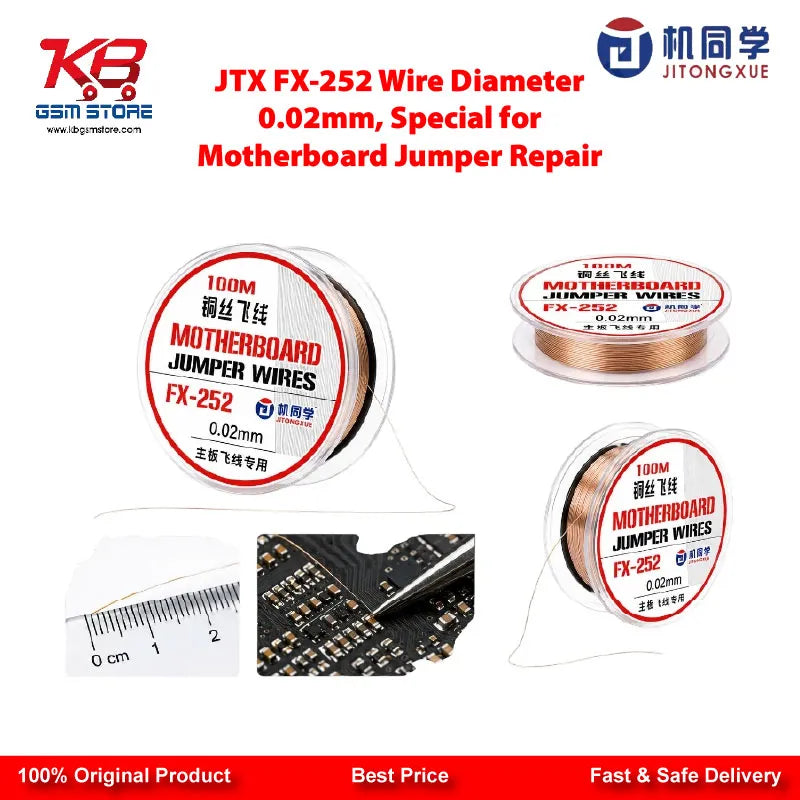 JTX FX-252 0.02mm Ultra-Fine Motherboard Jumper Wire for Mobile PCB Repair
