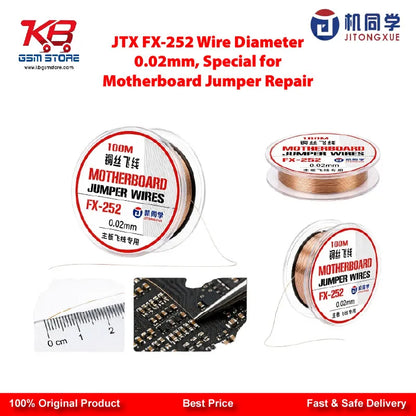 JTX FX-252 0.02mm Ultra-Fine Motherboard Jumper Wire for Mobile PCB Repair