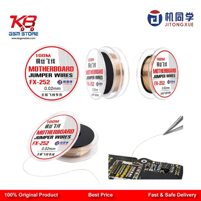 JTX FX-252 0.02mm Ultra-Fine Motherboard Jumper Wire for Mobile PCB Repair