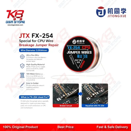 JTX FX-254 CPU Jumper Wire 0.0044mm — Ultra-Fine Copper Wire for CPU Repair