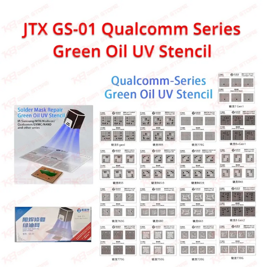 JTX GS-01 Qualcomm Series Green Oil UV Stencil