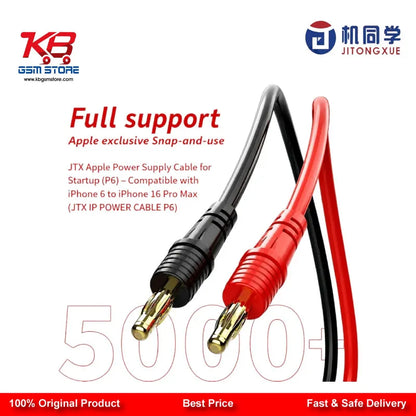 JTX P6 Apple Startup Power Boot Cable for iPhone 6 to 16 Pro Max – 8-in-1 FPC DC Power Cable