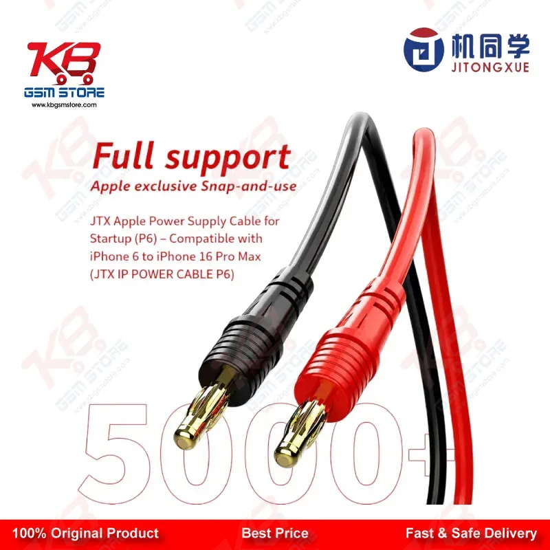 JTX P6 Apple Startup Power Boot Cable for iPhone 6 to 16 Pro Max – 8-in-1 FPC DC Power Cable