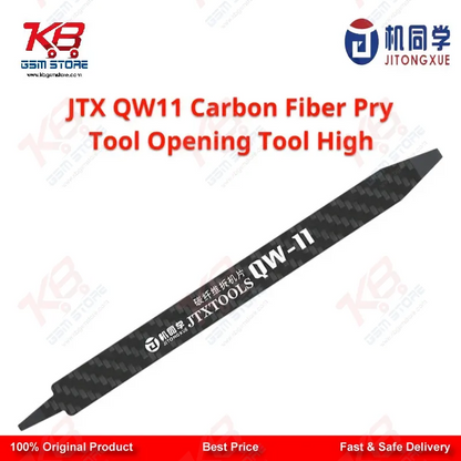 JTX QW11 Carbon Fiber Pry Opening Tool – Ultra-Thin Screen & Battery Removal Spudger for Mobile Repair