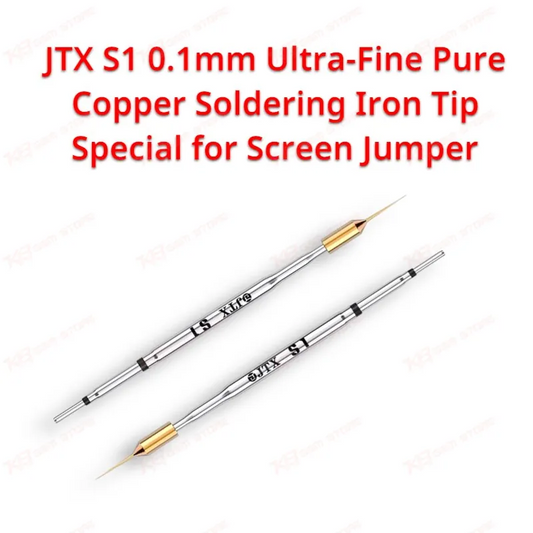 JTX S1 0.1mm Ultra-Fine Pure Copper Soldering Iron Tip — 210 Series Screen Jumper