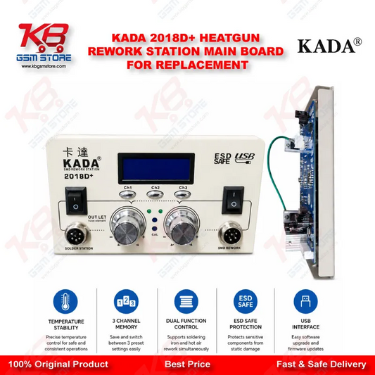 KADA 2018D+ Rework Station Main Board – Replacement Control PCB for Hot Air & Soldering Station