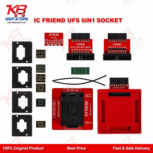 IC Friend UFS 6in1 Socket – BGA153/254/297 Adapter for Easy JTAG Plus Box