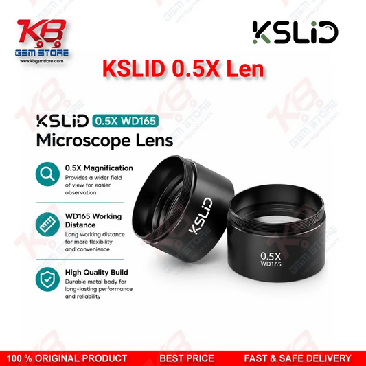 KSLID 0.5X Auxiliary Barlow Objective Lens for Stereo Microscope – M48 Mount