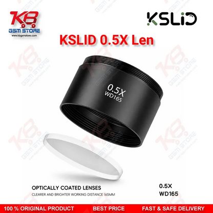 KSLID 0.5X Auxiliary Barlow Objective Lens for Stereo Microscope – M48 Mount