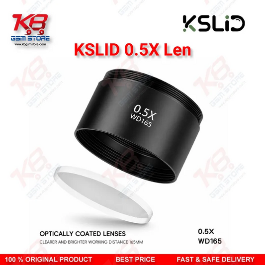 KSLID 0.5X Auxiliary Barlow Objective Lens for Stereo Microscope – M48 Mount