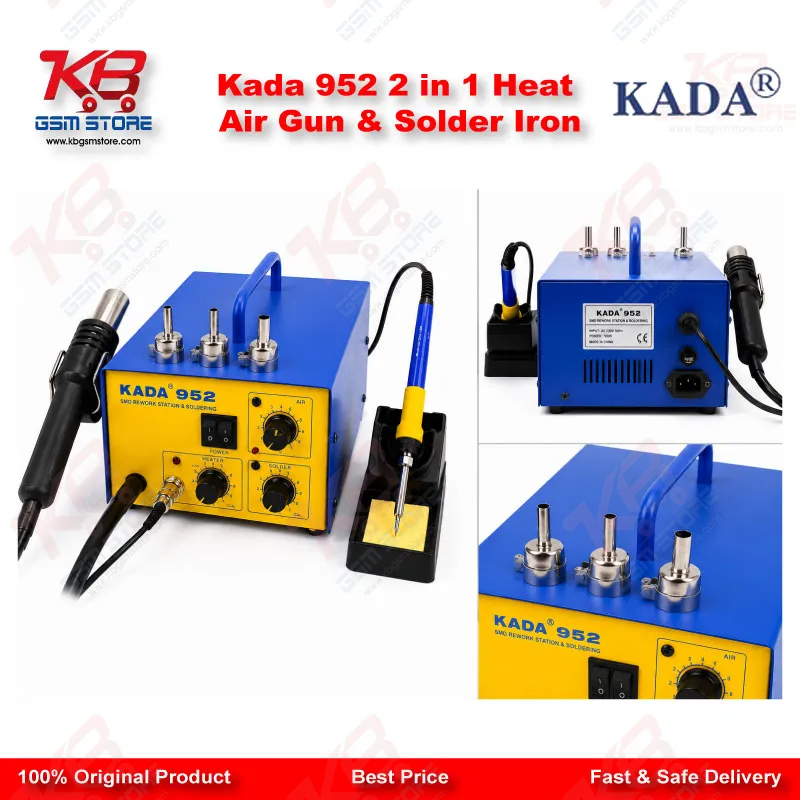 Kada 952 2 in 1 Heat Air Gun & Solder Iron