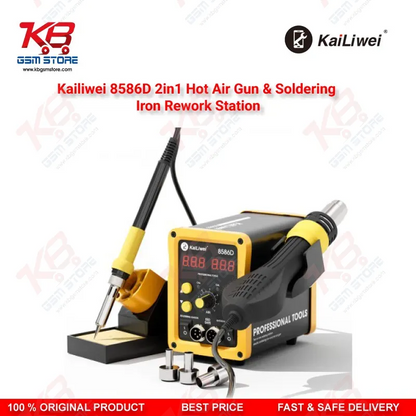 Kailiwei 8586D 2in1 Hot Air Gun & Soldering Iron Rework Station