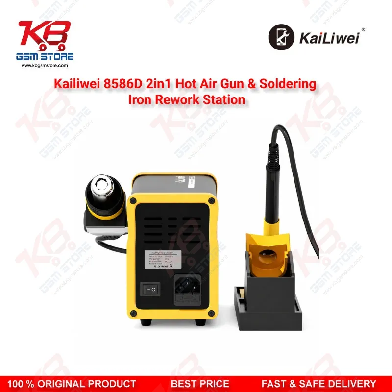 Kailiwei 8586D 2in1 Hot Air Gun & Soldering Iron Rework Station