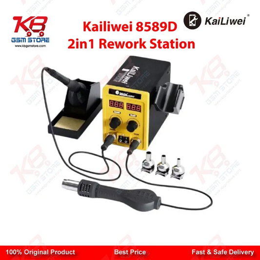 Kailiwei 8589D 2-in-1 Hot Air Gun & Soldering Iron Rework Station