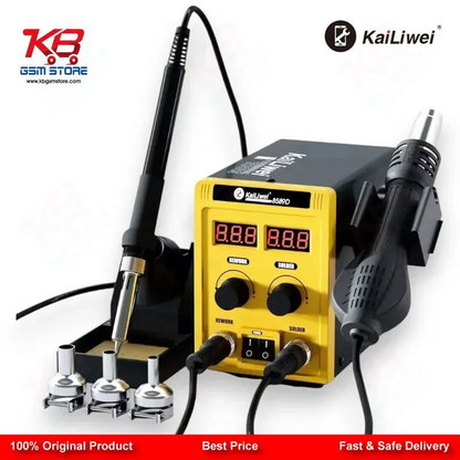 Kailiwei 8589D 2-in-1 Hot Air Gun & Soldering Iron Rework Station